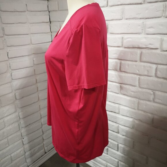 Lole Ladies Size XL Pink Short Sleeves Straight Loose Fit T-shirt - Picture 3 of 11